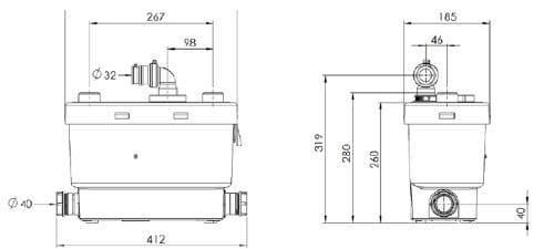 SFA 0008 SaniVite ev pompası, beyaz
