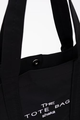 SHAKA U45 Çıt Çıt Kapatmalı The Tote Bag Işlemeli Kanvas Kumaş Günlük Kadın Kol Ve Omuz Çantası 25x30