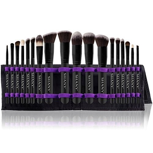 SHANY Artisans Easel – Elite Cosmetics Fırça Koleksiyonu, Komple Kabuki Makyaj Fırçası Seti, Ayaklı Dönüştürülebilir Fırça Tutuculu, 18 parça