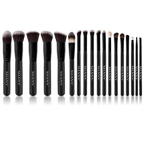 SHANY Artisans Easel – Elite Cosmetics Fırça Koleksiyonu, Komple Kabuki Makyaj Fırçası Seti, Ayaklı Dönüştürülebilir Fırça Tutuculu, 18 parça