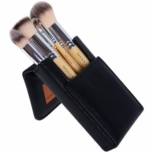SHANY I love Bamboo - 7 parça Petite Pro Bambu fırça seti, taşıma çantalı