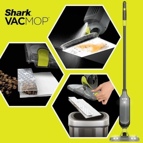Shark VMP30 VACMOP Tek Kullanımlık Elektrikli Süpürge ve Paspas Pedleri, 30 Adet, Beyaz