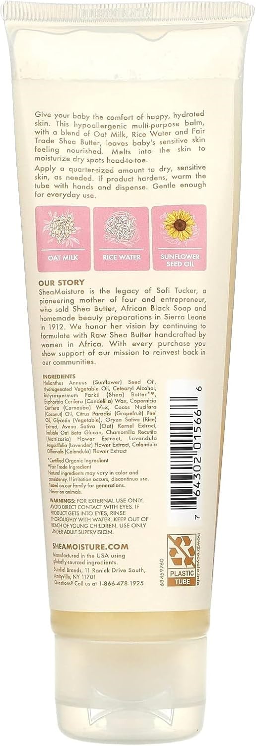 Shea Moisture Baby Yulaf Sütü ve Pirinç Suyu Çok Amaçlı Bebek Balsamı 99GR