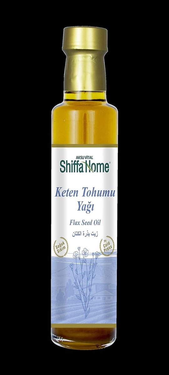 Shiffa Home Keten Tohumu Yağı 250 Ml | Soğuk Sıkım Omega-3, Omega-6 ve Omega-9 Yağ Asidi Kaynağı | Salata, Yoğurt ve Soğuk Mezeler İçin Doğal Bitkisel Yağ | Cilt ve Kalp Sağlığını Destekler