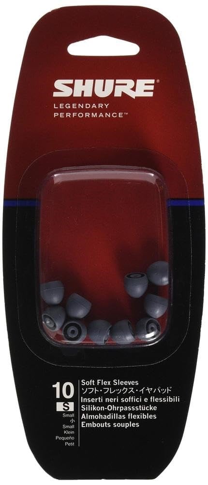 Shure EASFX1 Gri Yumuşak Esnek Kılıflar, Küçük, 10lu Paket (5 Çift), E1, E3, E4, E5, SCL3, SCL4, SCL5, SE110, SE210, SE310, SE420, SE530, SE115, SE215, SE315, SE425, SE55 i - Seçenekler: Small, Large