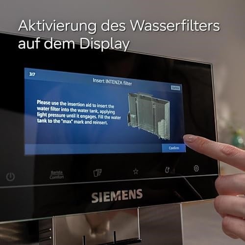 Siemens TZ70063A Brita Intenza su filtresi, sudaki kireç miktarını azaltır, EQ serisi ve ankastre tam otomatik makineler için, 6 adet, beyaz