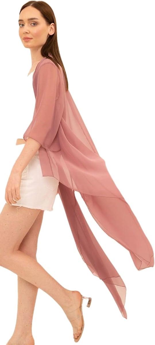 Şifon Yırtmaçlı Kimono&Hırka