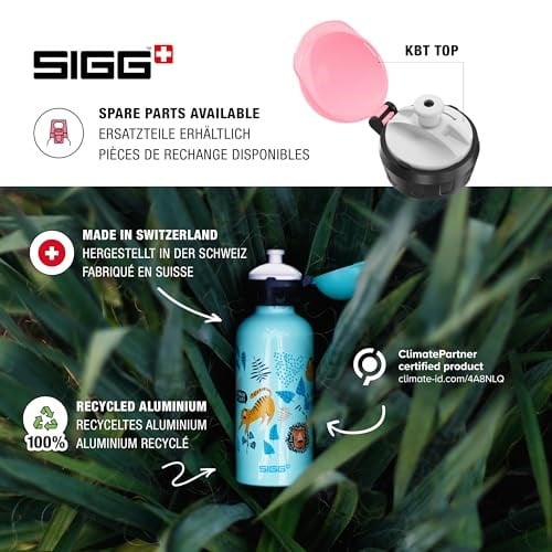Sigg Alüminyum çocuk içecek şişesi – KBT Bella Unicorn – sızdırmaz – tüy kadar hafif – BPA içermez – iklim açısından zararsız sertifikalı – açık mavi – 0,4 l