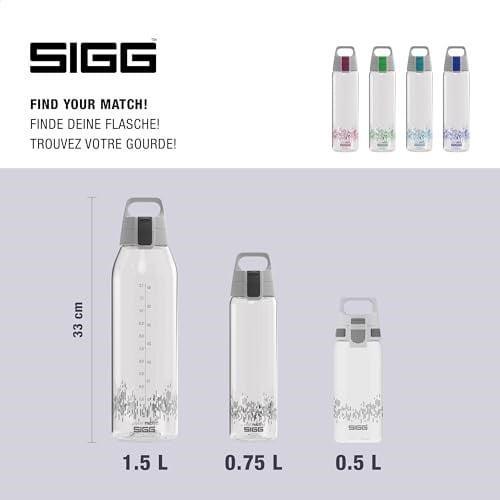 SIGG Total Clear ONE MyPlanet Trinkflasche, BPA-freie und auslaufsichere Trinkflasche, bruchfeste Sport Trinkflasche aus Tritan mit Fruchtfilter