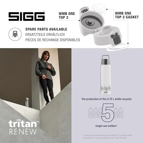 SIGG Total Clear ONE MyPlanet Trinkflasche, BPA-freie und auslaufsichere Trinkflasche, bruchfeste Sport Trinkflasche aus Tritan mit Fruchtfilter