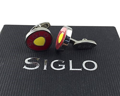 SİGLO Sarı Kırmızı Model Kol Düğmesi