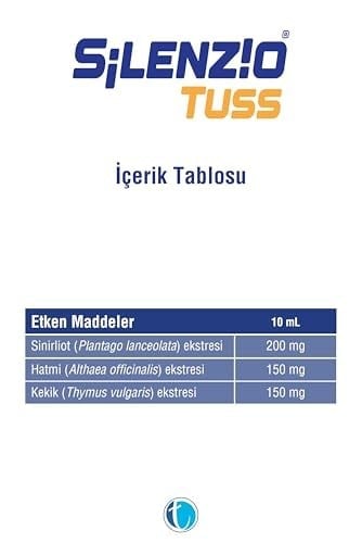 Silenzio Tuss Öksürük Şurubu 100 Ml