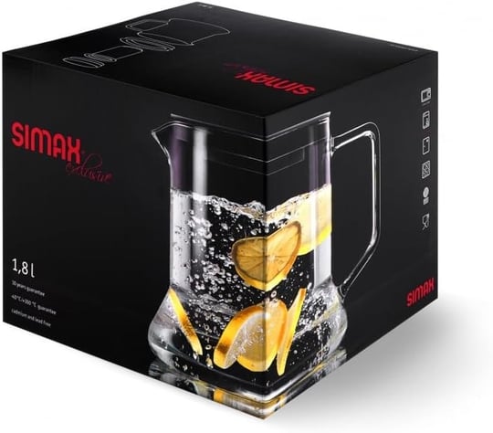 SIMAX Look Süzgeçli Cam Demlik – 1,8 L – Borosilikat Cam – Metal Süzgeçli – Isıya Dayanıklı