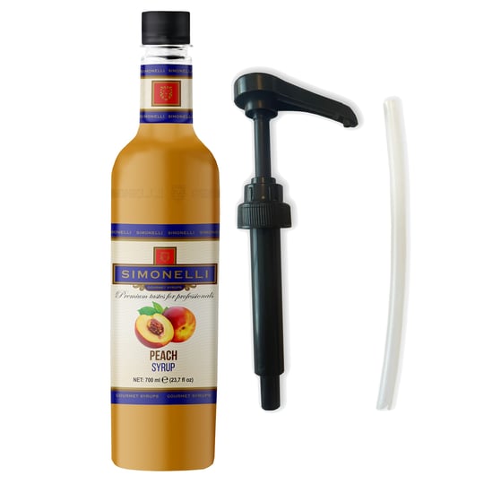 SIMONELLI Kahve Şurubu Şeftali Aromalı 70 cl + POMPA