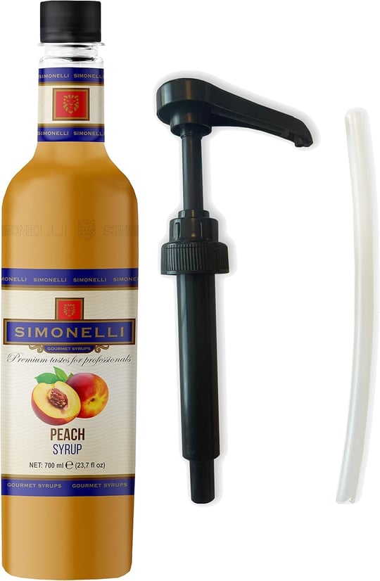 SIMONELLI Kahve Şurubu Şeftali Aromalı 70 cl + POMPA