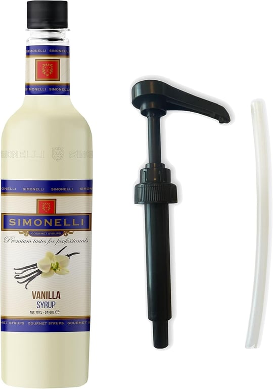 SIMONELLI Kahve Şurubu Vanilya Aromalı 70 cl + POMPA