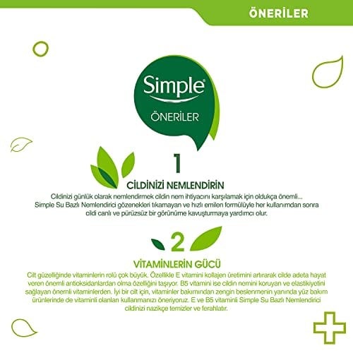 Simple Kind To Skin Su Bazlı Nemlendirici 12 Saate Kadar Etklili Hassas Ciltler İçin 125 ml