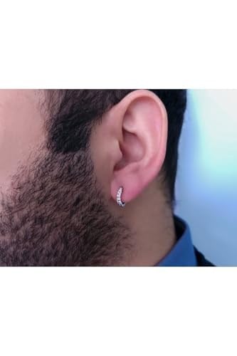 Sirius Pırlanta Modern Halka Erkek Küpesi