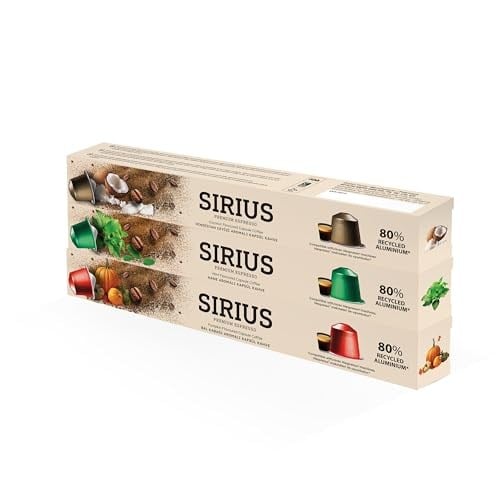 Sirius Premium Aromalı Kapsül Kahve 3lü Set (Bal Kabağı-Nane-Hindistan Cevizi)