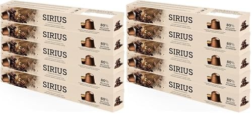 Sirius Premium Çikolata Aromalı Kapsül Kahve 5li Set (50 Adet) (2 paketi)