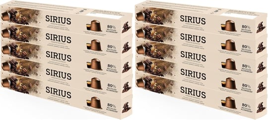 Sirius Premium Çikolata Aromalı Kapsül Kahve 5li Set (50 Adet) (2 paketi)