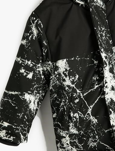 Şişme Mont Kapşonlu Peluş Astarlı Cepli