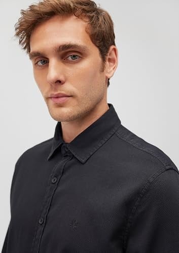 Siyah Gömlek Slim Fit/Dar Kesim 0211091-900