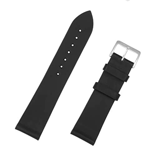 Siyah Hakiki Deri Saat Kordonu Kayış 18-20-22-24-26mm - Bedenler: 18mm, 20mm, 22mm