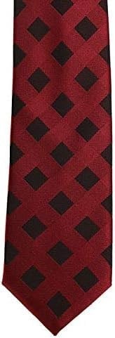 Siyah Kareli Bordo Slim Kravat SKS-3