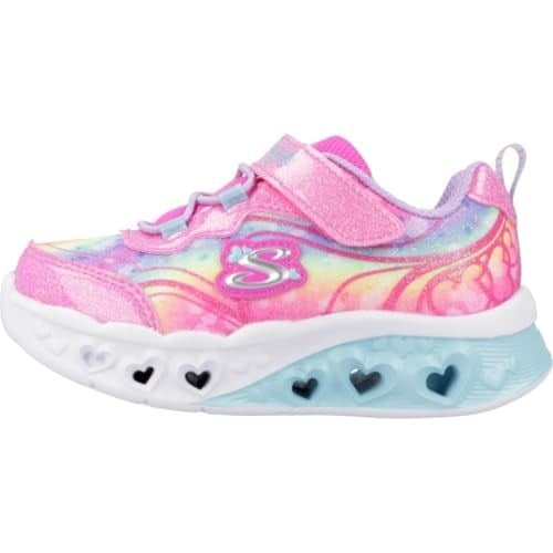 Skechers FLUTTER HEART LİGHTS - GROOVY SWİRL Kız Çocuk Ps Pembe Işıklı Spor Ayakkabı
