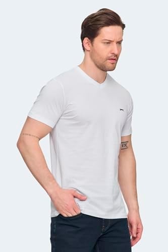 Slazenger SARGON Büyük Beden Erkek Polo T-Shirt Beyaz