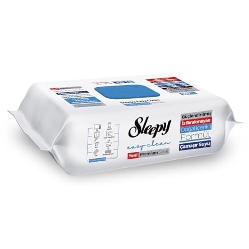 Sleepy Easy Clean Premium Çamaşır Suyu Katkılı Yüzey Temizlik Havlusu Mendili 100 Yaprak