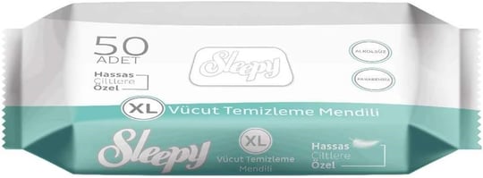 Sleepy Sensitive Vücut Temizleme Mendili 50 Yaprak