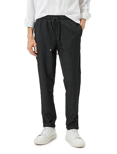 Slim Fit Pocket Detail Drawstring Classic Trousers