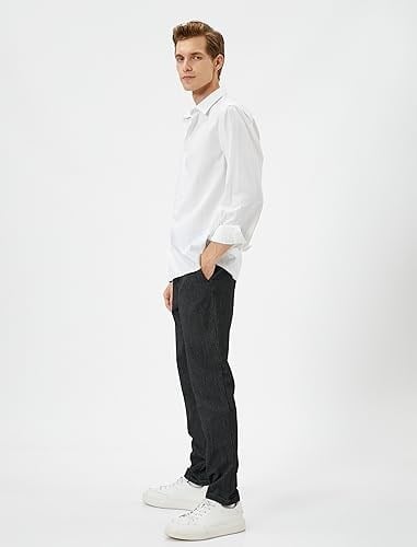 Slim Fit Pocket Detail Drawstring Classic Trousers