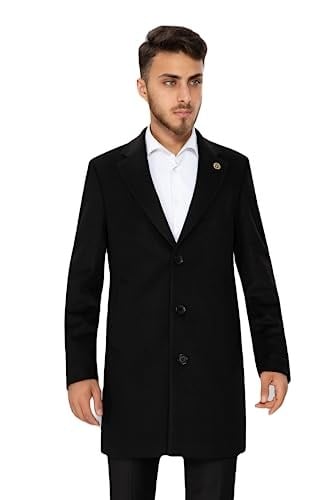 SLIMFIT KALIN PALTO SİYAH