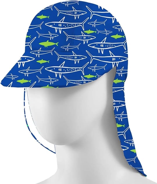 SlipStop Jaws Sun Hat Mavi Çocuk Şapka Mavi Tek Ebat