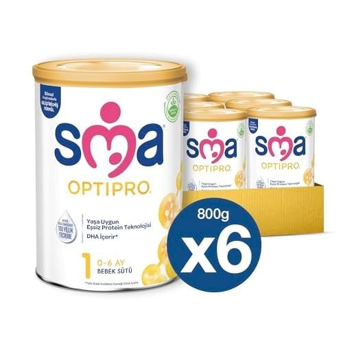 SMA Optipro Bebek Sütü (0-6 Ay, 800 g) x 6