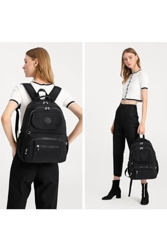 Smart Bags Büyük Boy Sırt Çantası Krinkıl Kumaş 1215 01 Siyah