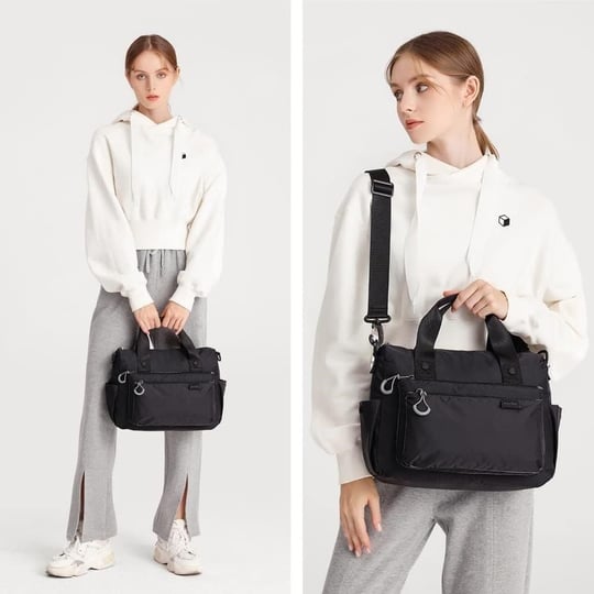 Smart Bags Ekstra Hafif Kumaş Kadın Postacı Çantası 3141 Siyah