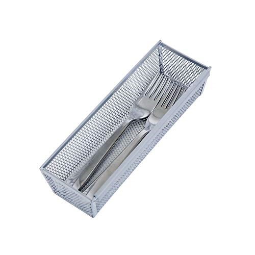Smart Design Çekmece Düzenleyici - (9 x 7 cm) - Çelik Metal Örgü Tepsi - Birbirine Geçen Kol Bağlantısı - Gereçler, Gümüş Eşyalar, Organizasyon - Mutfak [Gümüş]