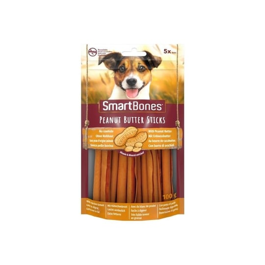Smartbones Peanutbutter Yer Fıstıklı Çiğneme Çubukları 5li, 100 Gr Köpek Ödülü