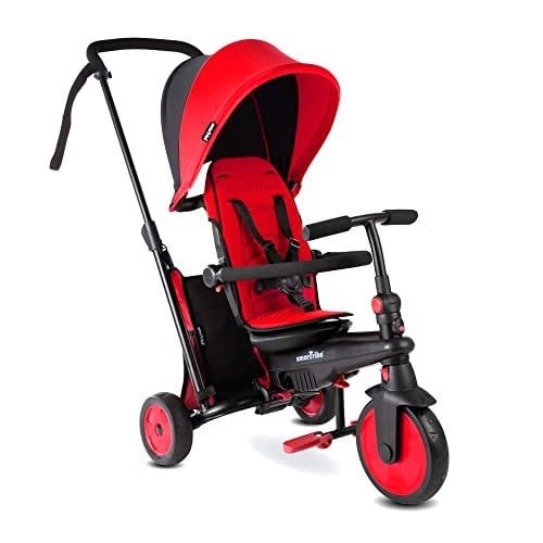 SmarTrike STR3 Plus 6sı 1 Arada Modüler Katlanabilir Bebek Arabası ve Üç Tekerlekli Bebek Bisikleti - Red