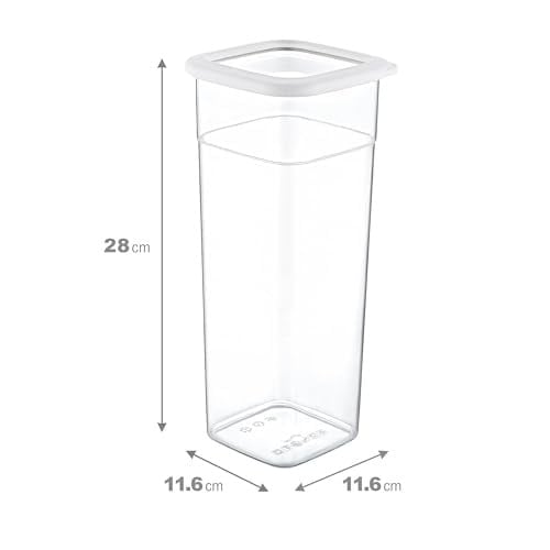 Smartware 12Li Set Skali Kare Saklama Kabı Beyaz 2140 ML