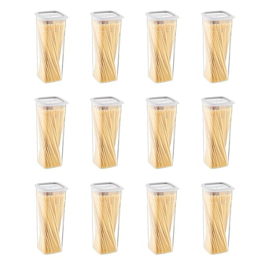 Smartware 12Li Set Skali Kare Saklama Kabı Beyaz 2140 ML