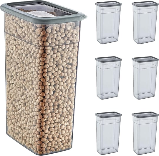 Smartware 6Lı Set Skali Dikdörtgen Saklma Kabı Antrasit 3500 ML