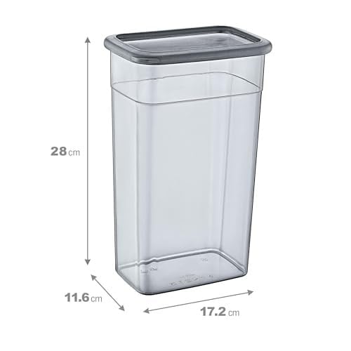 Smartware 6Lı Set Skali Dikdörtgen Saklma Kabı Antrasit 3500 ML