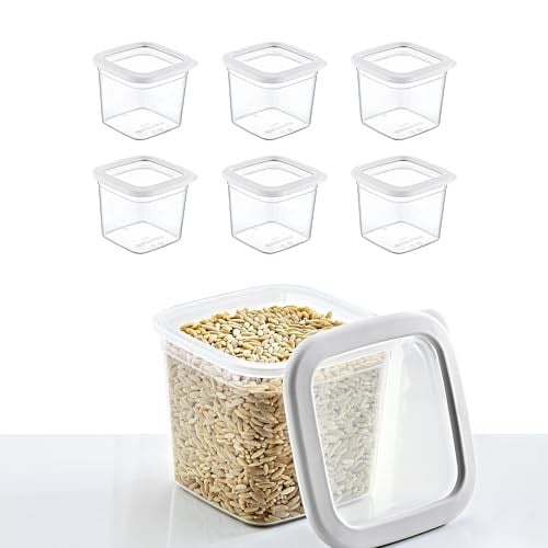 Smartware 6Lı Set Skali Kare Saklama Kabı Beyaz 740 ML