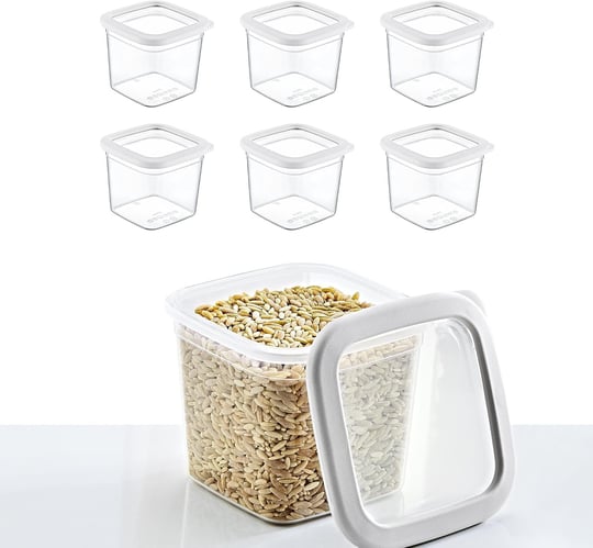 Smartware 6Lı Set Skali Kare Saklama Kabı Beyaz 740 ML