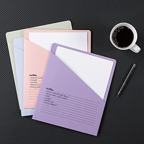 Smead Organized Up Notes Slash File Ceket, Mektup Boyutu, Çeşitli Renkler, Paket başına 12 adet (75429)